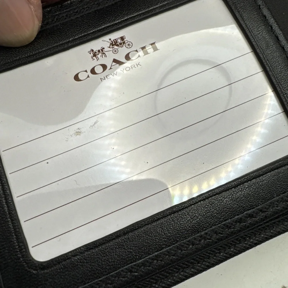 Black Coach Men's Leather Wallet F74768 New Bi-fold With Insert